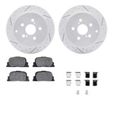 Dynamic Friction 2005-2010 Scion tC Rear Drilled & Slotted Geoperformance Rotors 5000 Advanced Brake Pads w/Hardware by Dynamic Friction Company 2512-76019