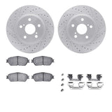 Dynamic Friction 2002-2006 Lexus ES300 Front Drilled & Slotted Geoperformance Rotors 5000 Advanced Pads w/Hardware by Dynamic Friction Company 2512-76027