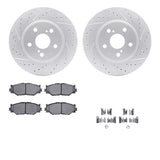 Dynamic Friction 2006-2015 Lexus IS250 Front Drilled & Slotted Geoperformance Rotors 5000 Advanced Pads w/Hardware by Dynamic Friction Company 2512-76030