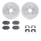 Dynamic Friction 2014-2015 Lexus IS250 Front Drilled & Slotted Geoperformance Rotors 5000 Advanced Pads w/Hardware by Dynamic Friction Company 2512-76031