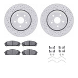 Dynamic Friction 2008-2021 Lexus NX200t Front Drilled & Slotted Geoperformance Rotors 5000 Advanced Pads w/Hardware by Dynamic Friction Company 2512-76164