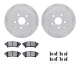 Dynamic Friction 2010-2020 Lexus RX350 Rear Drilled & Slotted Geoperformance Rotors 5000 Advanced Pads w/Hardware by Dynamic Friction Company 2512-76167