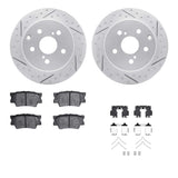 Dynamic Friction 2006-2018 Lexus HS250h Rear Drilled & Slotted Geoperformance Rotors 5000 Advanced Pads w/Hardware by Dynamic Friction Company 2512-76177