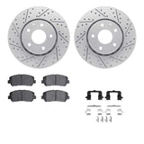 Dynamic Friction 2016-2025 Mazda CX-5 Front Drilled & Slotted Geoperformance Rotors 5000 Advanced Pads w/Hardware by Dynamic Friction Company 2512-80074