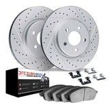 Dynamic Friction 2006-2021 Subaru B9 Tribeca Front Drill/Slot Geoperformance Rotors Euro 5000 Ceramic Pads w/Hardware by Dynamic Friction Company 2612-13037