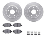 Dynamic Friction 2009-2014 Dodge Journey Rear Drill/Slot Geoperformance Rotors Euro 5000 Ceramic Pads w/Hardware by Dynamic Friction Company 2612-40004