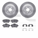 Dynamic Friction 2012-2019 Mercedes-Benz GLE500 Rear Drill/Slot Geoperf Rotors Euro 5000 Ceramic Pads w/Hardware by Dynamic Friction Company 2612-63193