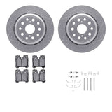 Dynamic Friction 2007-2017 Lexus LS460 Rear Drill/Slot Geoperformance Rotors Euro 5000 Ceramic Brake Pads w/Hardware by Dynamic Friction Company 2612-75008