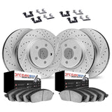 Dynamic Friction 1978-1983 Porsche 911 Front & Rear Drill/Slot Geoperf Rotors Euro 5000 Ceramic Pads w/Hardware by Dynamic Friction Company 2614-02004