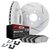 Dynamic Friction 2007-2015 MINI Cooper Front Slotted Geoperformance Rotors with Active Performance Pads w/Hardware by Dynamic Friction Company 2712-32017