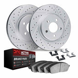 Dynamic Friction 2016-2022 Acura ILX Front Drilled & Slotted Geoperformance Rotors & Active Perf Pads w/Hardware by Dynamic Friction Company 2712-59133