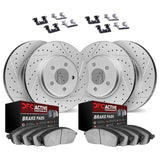 Dynamic Friction 2009-2015 Cadillac CTS Front & Rear Drill/Slot Geoperf Rotors Active Performance Pads w/Hardware by Dynamic Friction Company 2714-46026