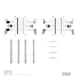Dynamic Friction 2008-2025 Infiniti Q70 Front Premium Hardware Kit by Dynamic Friction Company 340-68009
