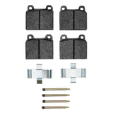 Dynamic Friction 1970-1972 Mercedes-Benz 280S Front 4000 HybriDynamic Brake Pads and Hardware Kit by Dynamic Friction Company 4000-0045-02