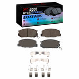 Dynamic Friction 1982-1985 Toyota Celica Front 4000 HybriDynamic Brake Pads and Hardware Kit by Dynamic Friction Company 4000-0245-01