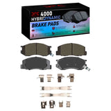 Dynamic Friction 1984-1989 Toyota Van Front 4000 HybriDynamic Brake Pads and Hardware Kit by Dynamic Friction Company 4000-0263-01