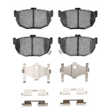 Dynamic Friction 1984-1984 Nissan Maxima Rear 4000 HybriDynamic Brake Pads and Hardware Kit