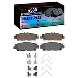 Dynamic Friction 1990-1992 Lexus LS400 Rear 4000 HybriDynamic Brake Pads and Hardware Kit by Dynamic Friction Company 4000-0488-01