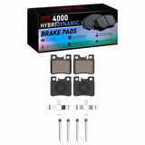 Dynamic Friction 1987-2000 Mercedes-Benz SL500 Rear 4000 HybriDynamic Brake Pads and Hardware Kit by Dynamic Friction Company 4000-0495-02