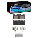 Dynamic Friction 1992-1995 Mercedes-Benz E500 Rear 4000 HybriDynamic Brake Pads and Hardware Kit by Dynamic Friction Company 4000-0495-03