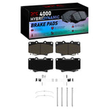 Dynamic Friction 1993-1997 Lexus LX450 Front 4000 HybriDynamic Brake Pads and Hardware Kit by Dynamic Friction Company 4000-0502-01