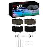 Dynamic Friction 1990-1992 Toyota Land Cruiser Front 4000 HybriDynamic Brake Pads and Hardware Kit by Dynamic Friction Company 4000-0502-02