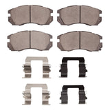 Dynamic Friction 1990-1996 Subaru Legacy Front 4000 HybriDynamic Brake Pads and Hardware Kit by Dynamic Friction Company 4000-0563-01