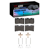 Dynamic Friction 1993-1998 Toyota Supra Front 4000 HybriDynamic Brake Pads and Hardware Kit by Dynamic Friction Company 4000-0629-01