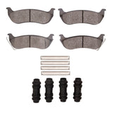 Dynamic Friction 2004-2008 Chrysler Pacifica Rear 4000 HybriDynamic Brake Pads and Hardware Kit by Dynamic Friction Company 4000-0998-01