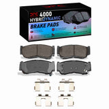 Dynamic Friction 2007-2009 Hyundai Santa Fe Rear 4000 HybriDynamic Brake Pads and Hardware Kit by Dynamic Friction Company 4000-1297-01