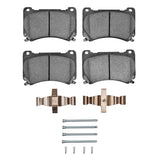 Dynamic Friction 2009-2014 Hyundai Equus Front 4000 HybriDynamic Brake Pads and Hardware Kit by Dynamic Friction Company 4000-1396-01