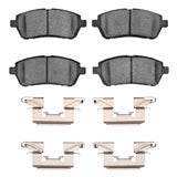Dynamic Friction 2011-2019 Ford Fiesta (USA/Canada) Front 4000 HybriDynamic Brake Pads and Hardware Kit by Dynamic Friction Company 4000-1454-01