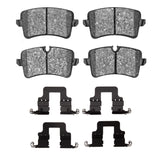 Dynamic Friction 2012-2013 Audi A6 Quattro Rear 4000 HybriDynamic Brake Pads and Hardware Kit by Dynamic Friction Company 4000-1547-11