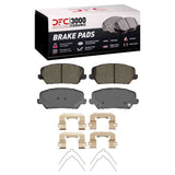Dynamic Friction 2016-2017 Hyundai Veloster Front 4000 HybriDynamic Brake Pads and Hardware Kit by Dynamic Friction Company 4000-1735-02