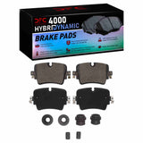 Dynamic Friction 2014-2024 Jaguar XJ Rear 4000 HybriDynamic Brake Pads and Hardware Kit by Dynamic Friction Company 4000-1753-01