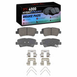 Dynamic Friction 2012-2024 Hyundai Kona Rear 4000 HybriDynamic Brake Pads and Hardware Kit by Dynamic Friction Company 4000-1813-01