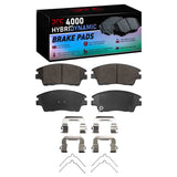 Dynamic Friction 2017-2022 Kia Sportage (USA/Canada) Front 4000 HybriDynamic Brake Pads and Hardware Kit by Dynamic Friction Company 4000-1847-02
