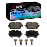 Dynamic Friction 2017-2020 Audi A8 Rear 4000 HybriDynamic Brake Pads and Hardware Kit by Dynamic Friction Company 4000-1895-01