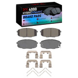 Dynamic Friction 2017-2019 Hyundai Creta (Mexico) Front 4000 HybriDynamic Brake Pads and Hardware Kit by Dynamic Friction Company 4000-2035-02