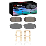 Dynamic Friction 2010-2024 Kia Forte Front 4000 HybriDynamic Brake Pads and Hardware Kit by Dynamic Friction Company 4000-2035-04