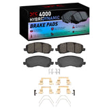 Dynamic Friction 2016-2017 Jeep Compass Front 4000 HybriDynamic Brake Pads and Hardware Kit by Dynamic Friction Company 4000-2057-02