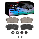 Dynamic Friction 2018-2025 Jaguar E-Pace Front 4000 HybriDynamic Brake Pads and Hardware Kit by Dynamic Friction Company 4000-2133-01