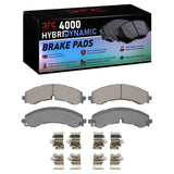 Dynamic Friction 2022-2026 Chevrolet Silverado EV Front 4000 HybriDynamic Brake Pads and Hardware Kit by Dynamic Friction Company 4000-2250-11