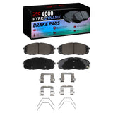 Dynamic Friction 2015-2021 Kia Sedona Front 4000 HybriDynamic Brake Pads and Hardware Kit by Dynamic Friction Company 4000-2408-01