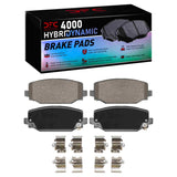 Dynamic Friction 2021-2025 Jeep Grand Cherokee L Rear 4000 HybriDynamic Brake Pads and Hardware Kit by Dynamic Friction Company 4000-2411-01