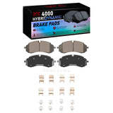 Dynamic Friction 2021-2025 Ford E-Transit Front 4000 HybriDynamic Brake Pads and Hardware Kit by Dynamic Friction Company 4000-2423-01