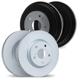 Dynamic Friction 2010-2013 Ford Transit Connect Front & Rear Geospec Rotors includes Drums by Dynamic Friction Company 4004-54167