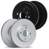 Dynamic Friction 2016-2024 Dodge Attitude Front & Rear Geospec Rotors includes Drums by Dynamic Friction Company 4004-72032