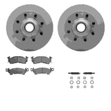 Dynamic Friction 1971-1989 Chevrolet C30 Pickup Front Geospec Rotors with Heavy Duty Brake Pads w/Hardware by Dynamic Friction Company 4212-48077