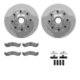 Dynamic Friction 1995-2007 Ford E-20150 Econoline Front Geospec Rotors with Heavy Duty Brake Pads w/Hardware by Dynamic Friction Company 4212-99114